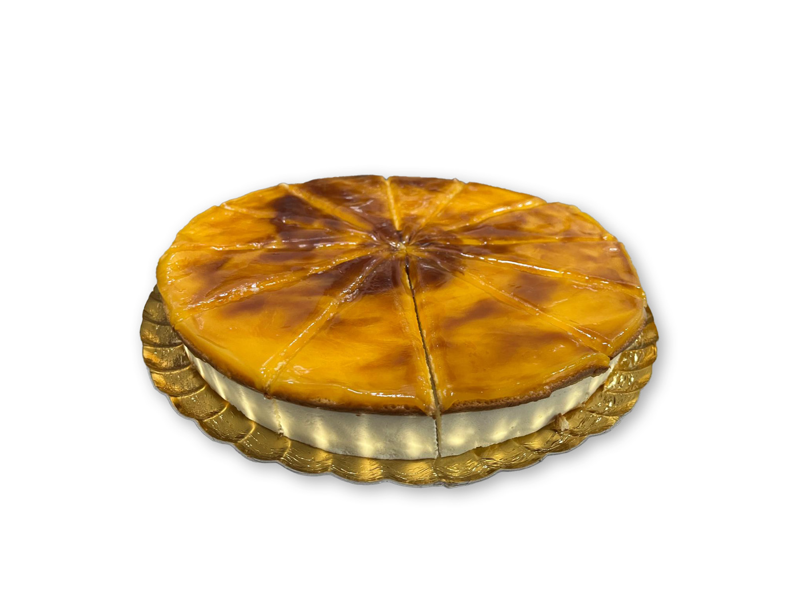 Tarta de yogurt con yema tostada